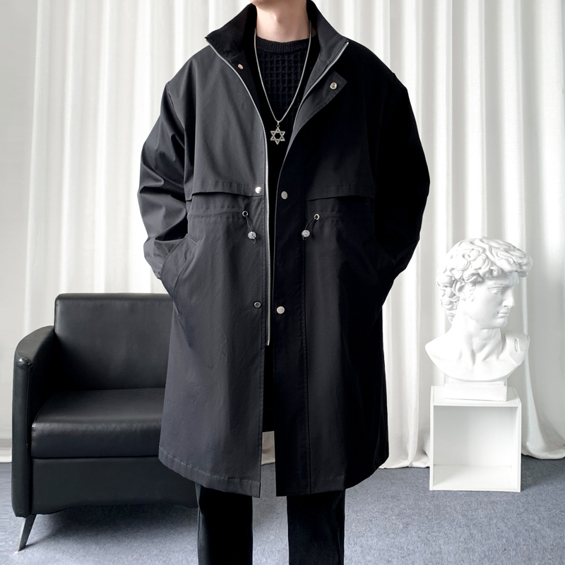 Streetwear Clothing Brand - 트렌치코트 한국 남성 패션 오버코트, 긴