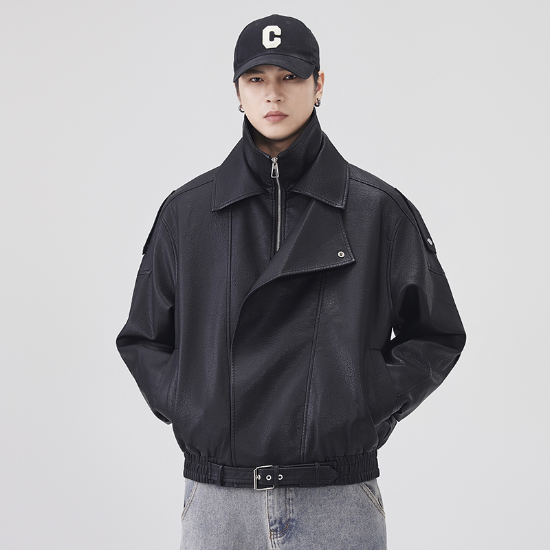 Streetwear Clothing Brand - 가을 겨울 가죽 자켓 남성 스트리트웨어
