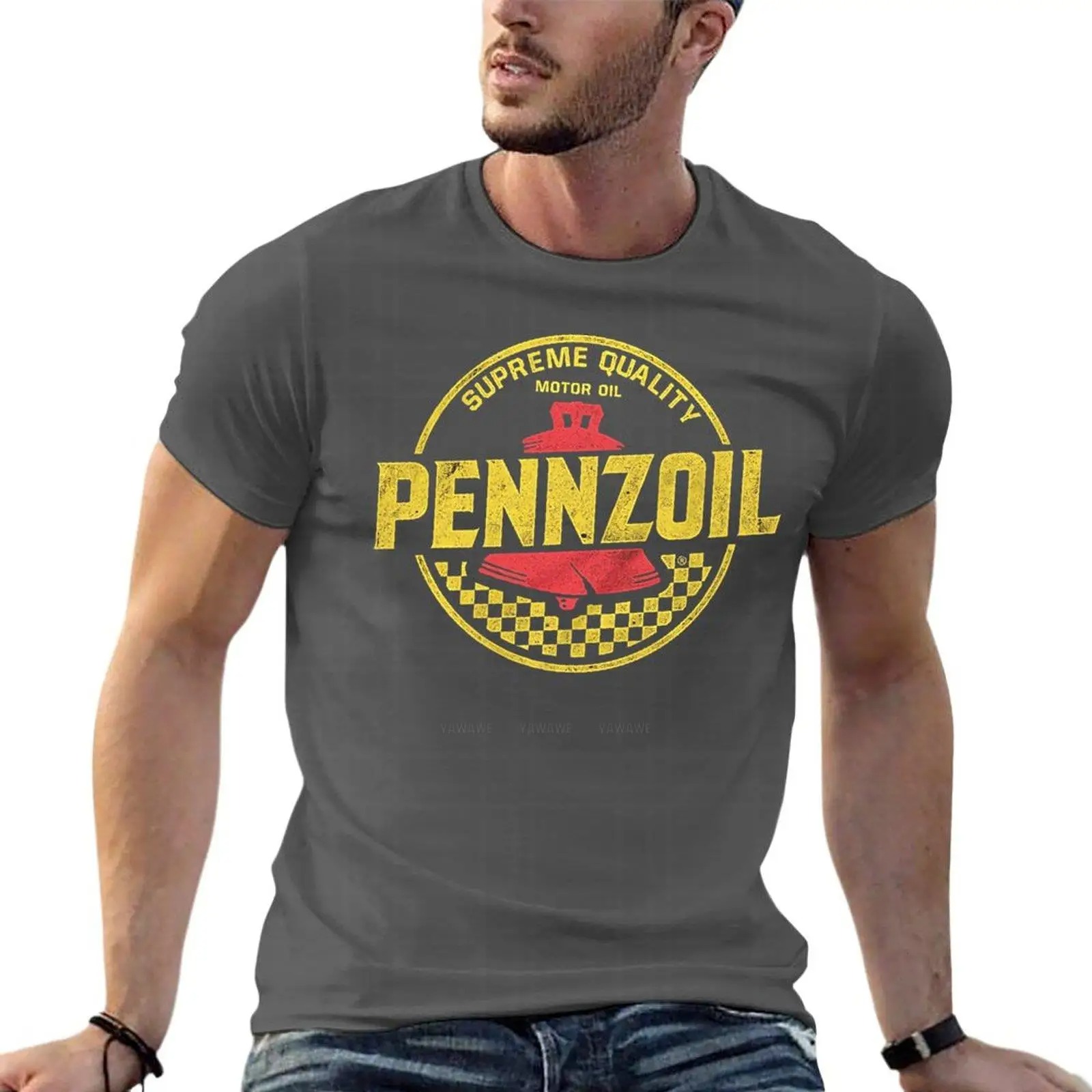 Streetwear Clothing Brand - Distressed Pennzoil 모터 오일 로고 오버